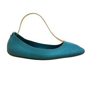 Allbirds Women’s Blue Teal Knitted Lightweight Ballet Flats Size 8.5